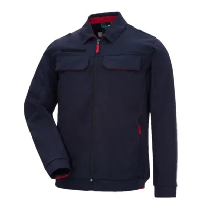 HB- Blouson, Flammgard BAYERN, Cotton Blend Stretch, darknavy/ rot